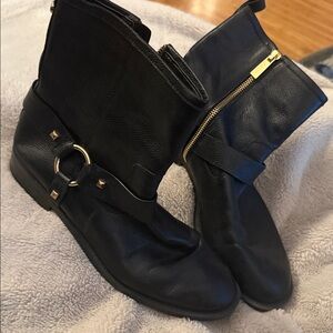 Leather studded moto boots Michael Kors